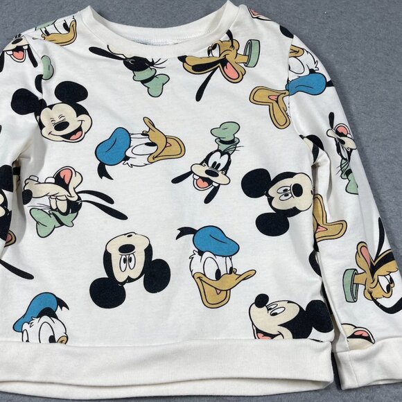 Mickey and Friends Print Fleece Sweatshirt Size 6T - Picture 1 of 3